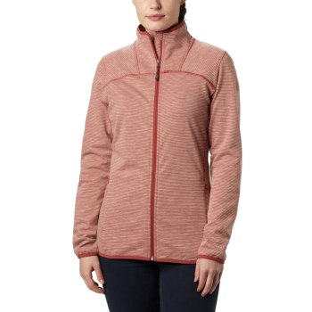 Dámské Bundy Columbia Firwood Camp Striped Full Zip Fleece Červené SRNAMX416